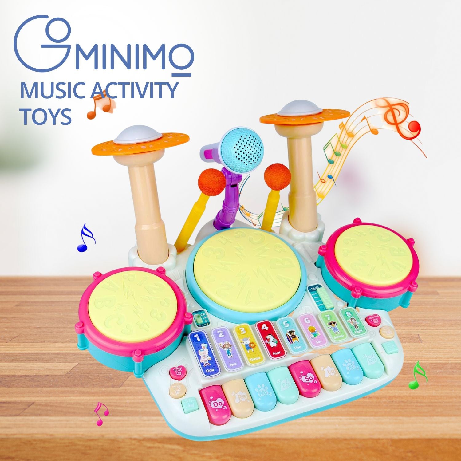 GOMINIMO Kids Toy Educational Drum Set Main image