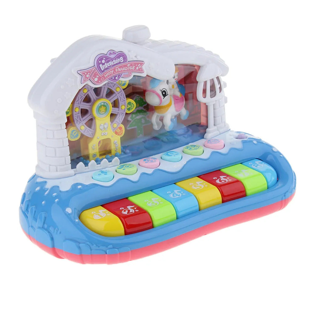 GOMINIMO Kids Toy Musical Ferris Wheel Piano Keyboard (Blue) Main image