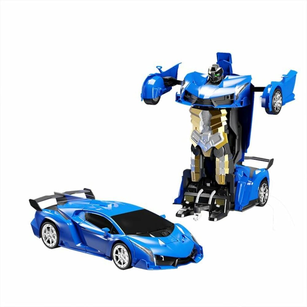 GOMINIMO Transform Car Robot Sport Car with Remote Control (Blue) Main image