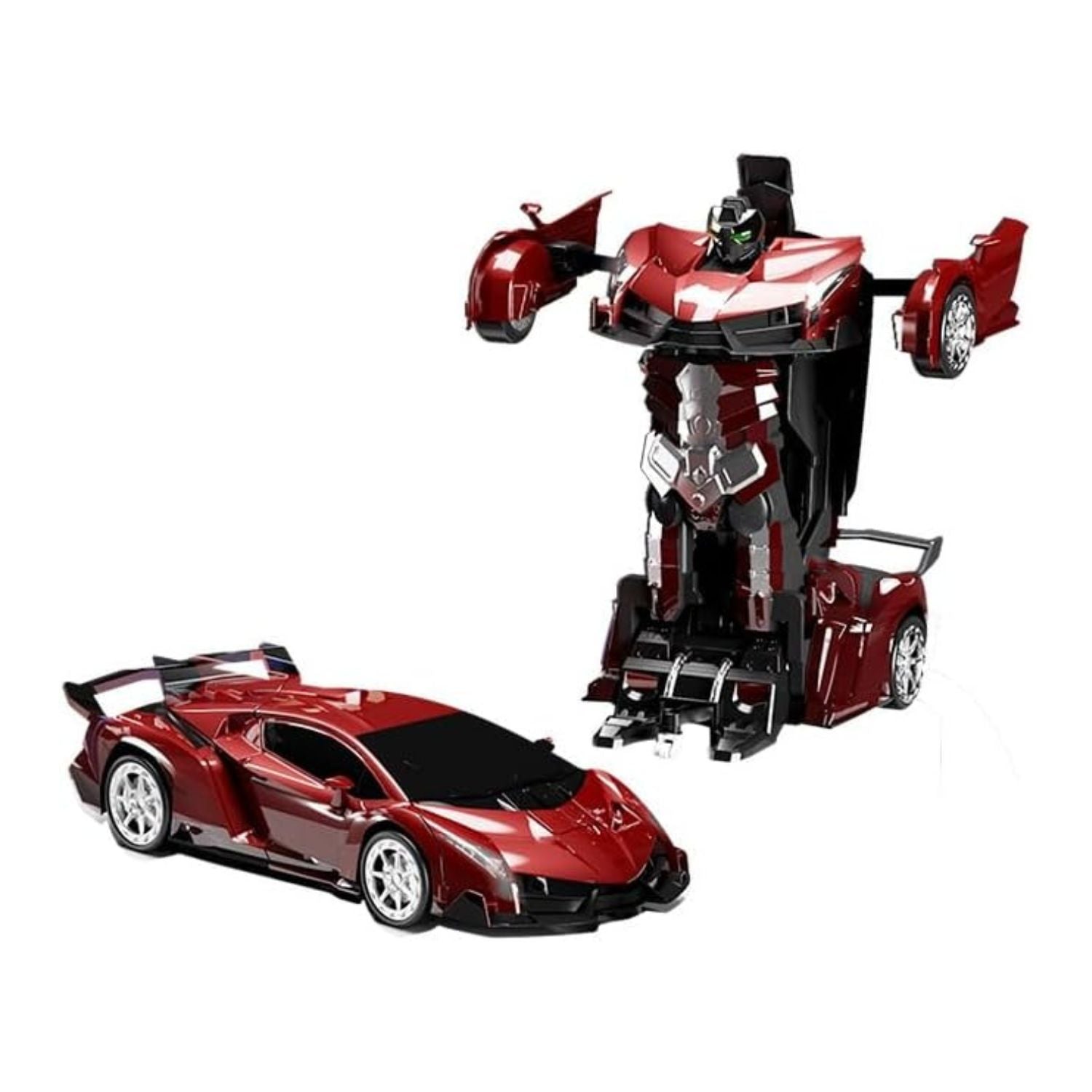 GOMINIMO Transform Car Robot Sport Car with Remote Control (Red) Main image