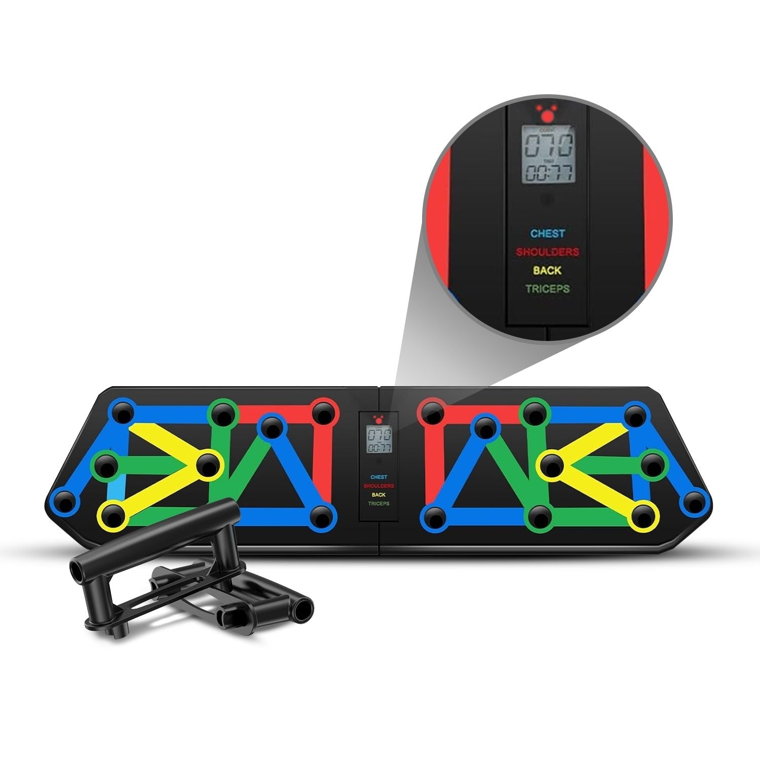 VERPEAK 13 in 1 Foldable Push Up Board (Black) Main image