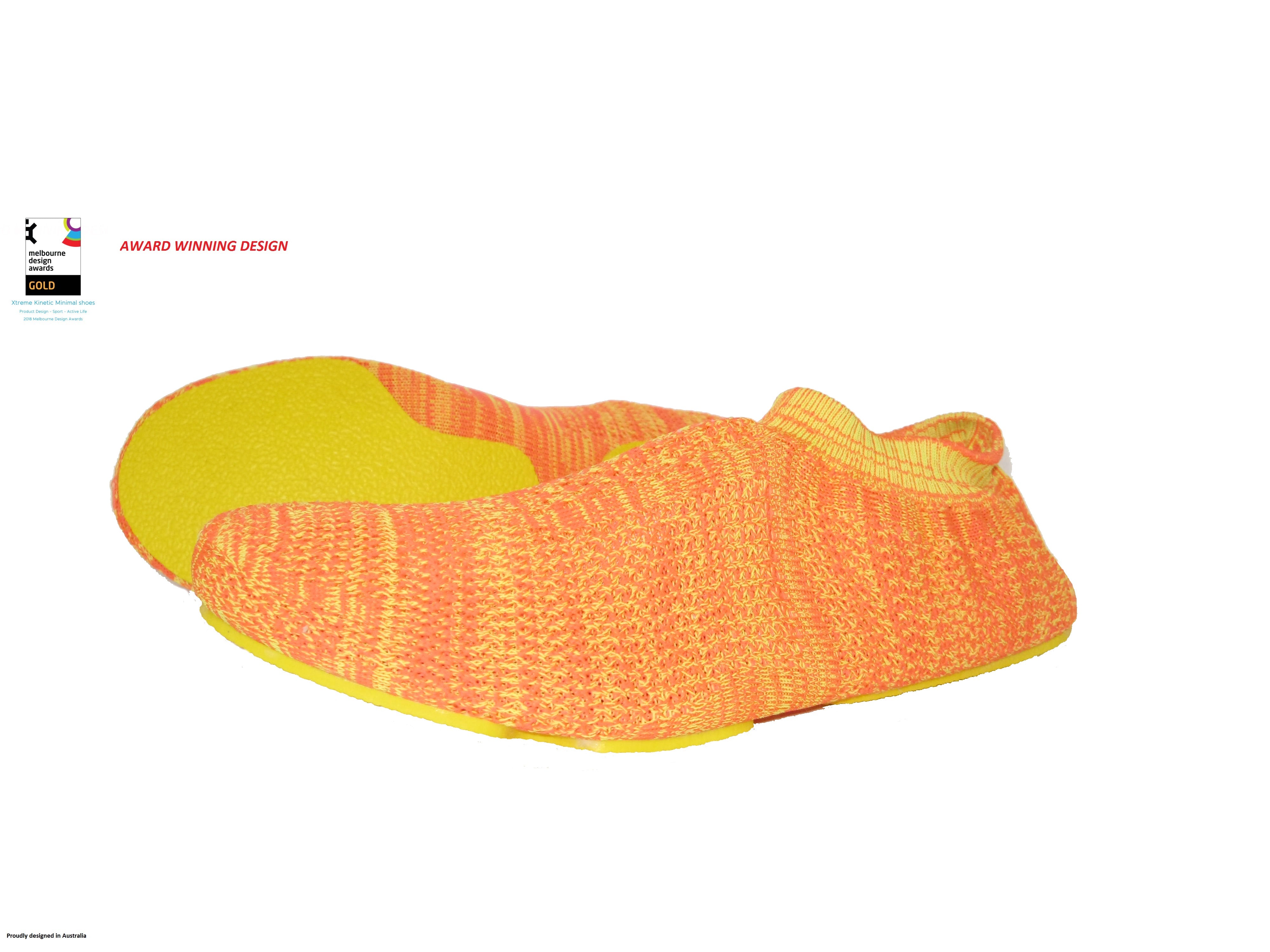 XtremeKinetic Minimal training shoes yellow/orange size US WOMEN(9.5-10) US MAN(8 -8.5)   EURO SIZE 41-42 Main image