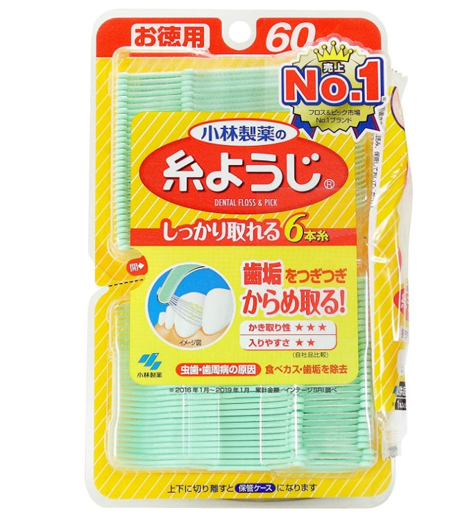[6-PACK] KOBAYASHI Japan Adult Dental Floss Holders 60 Holders Main image