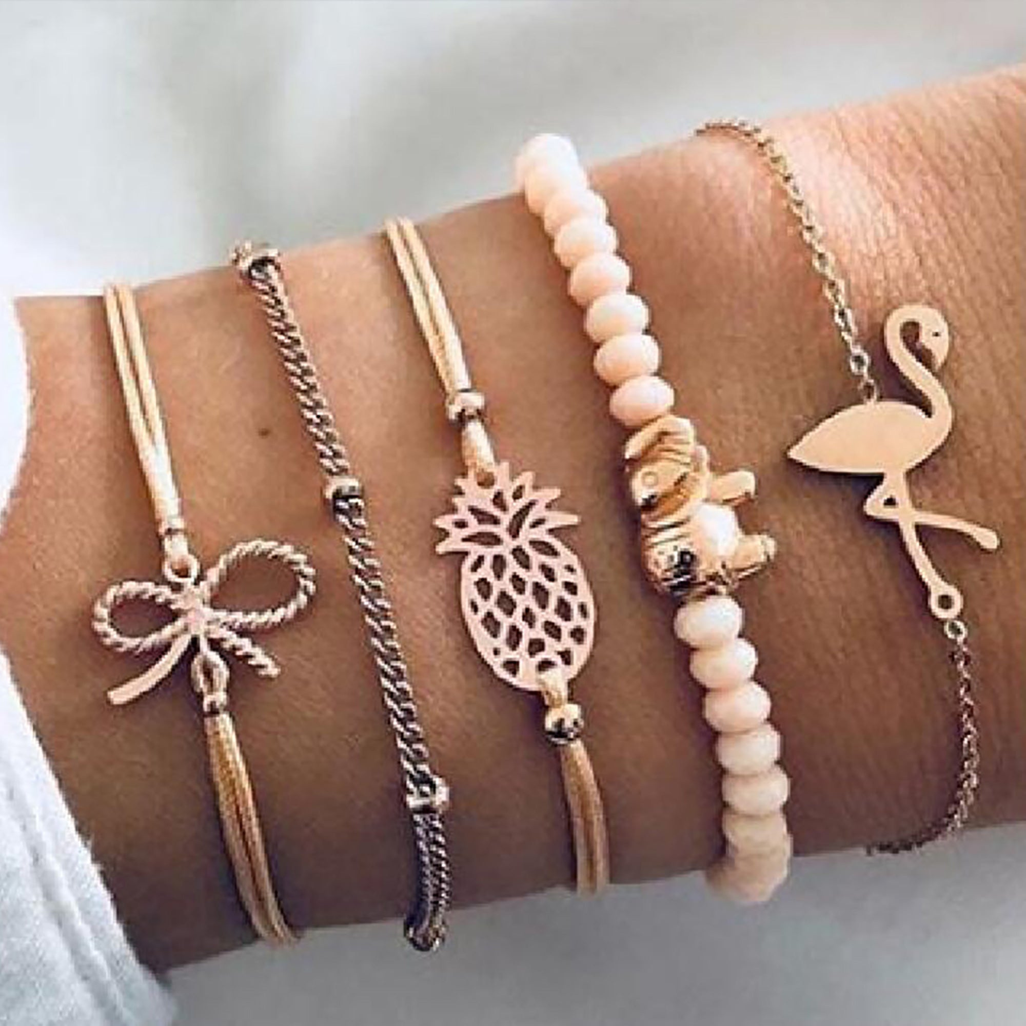 Bracelet Set-Flamingo Main image