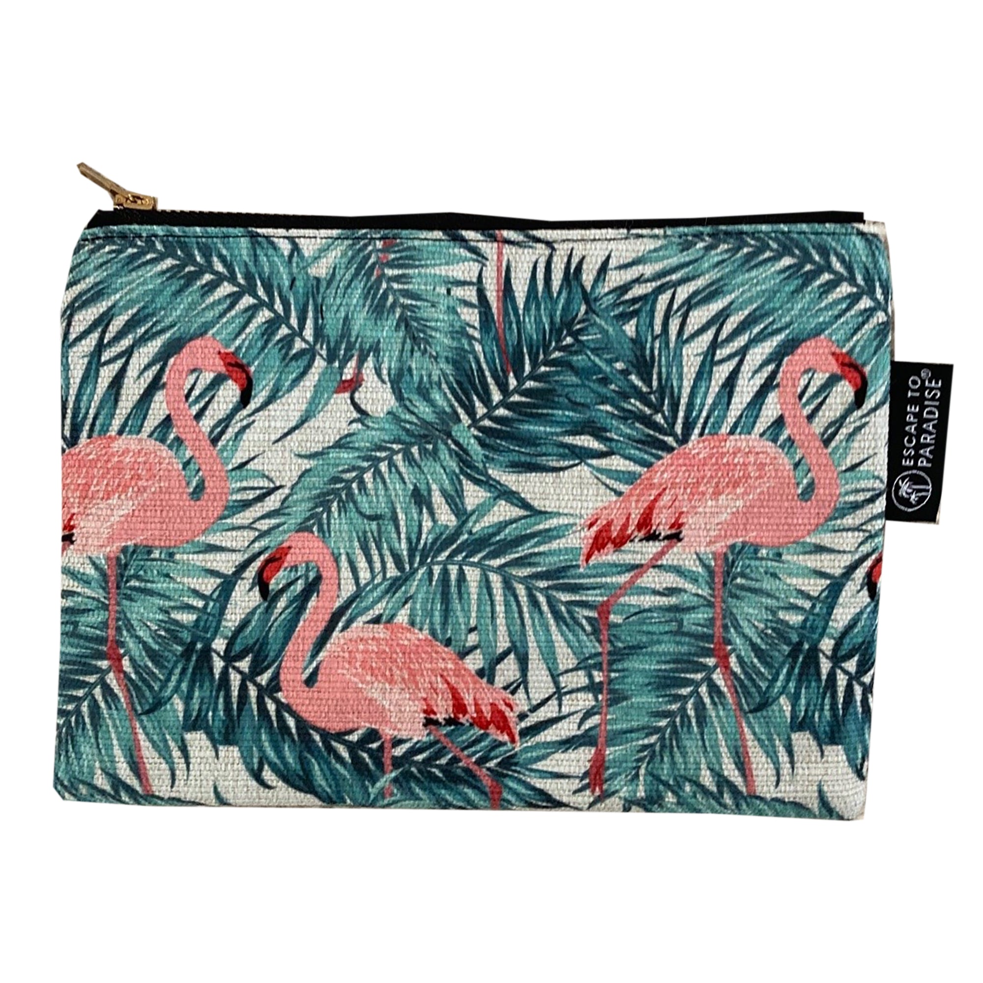 Zip Clutch Pouch-Tropical Flamingo Main image