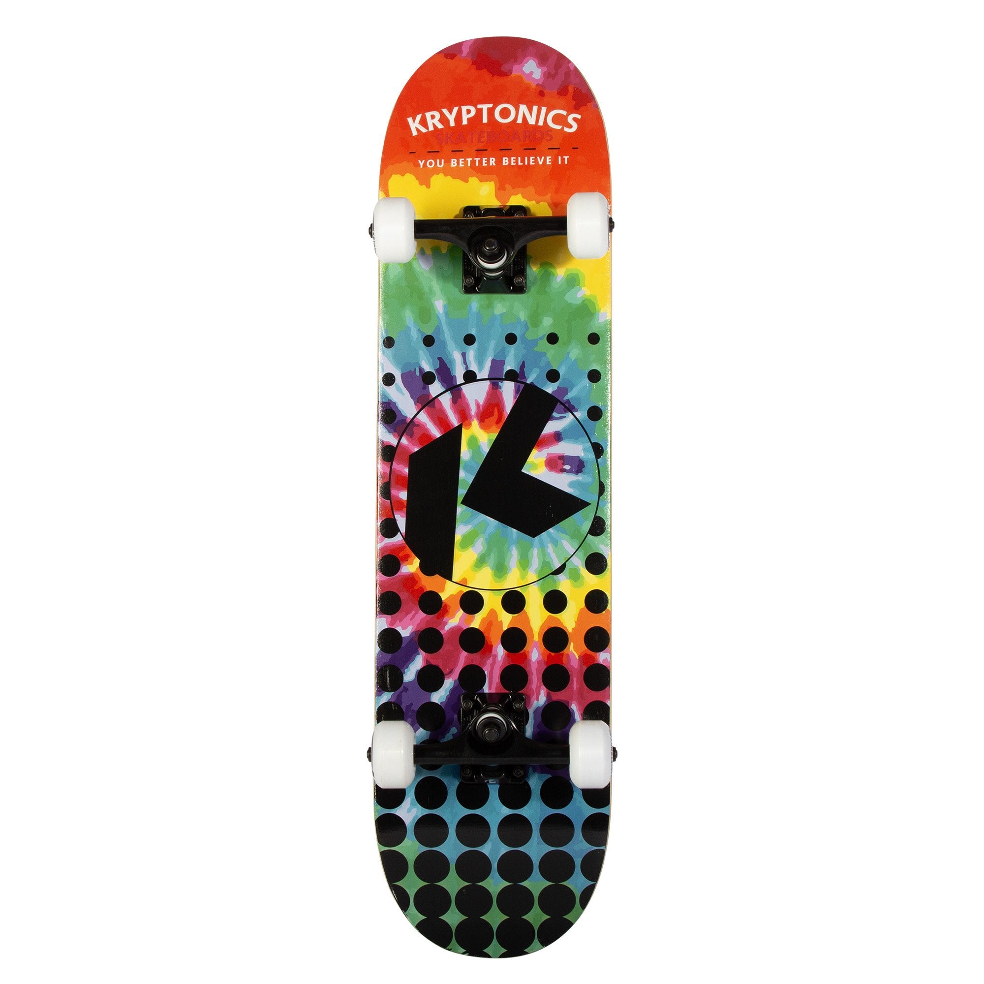 Kryptonics 31-inch Star Series Complete Skateboard Rainbow Dot Main image