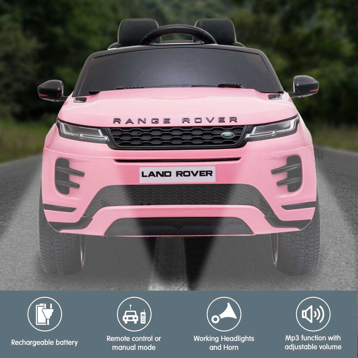 Kahuna Land Rover Licensed Kids Electric Ride On Car Remote Control - Pink Secondary image