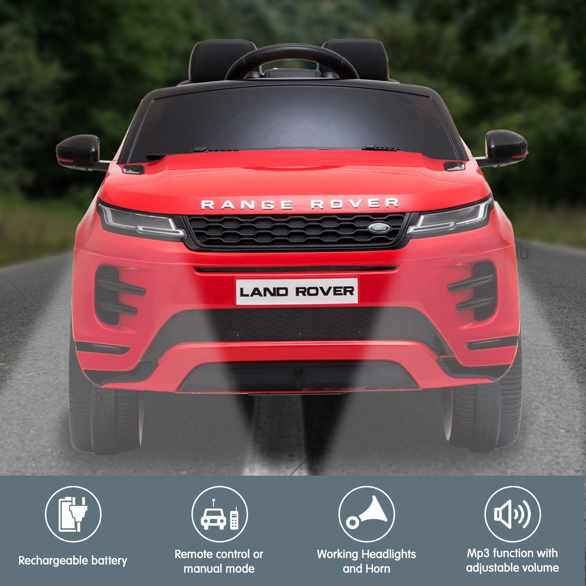 Kahuna Land Rover Licensed Kids Electric Ride On Car Remote Control - Red Secondary image