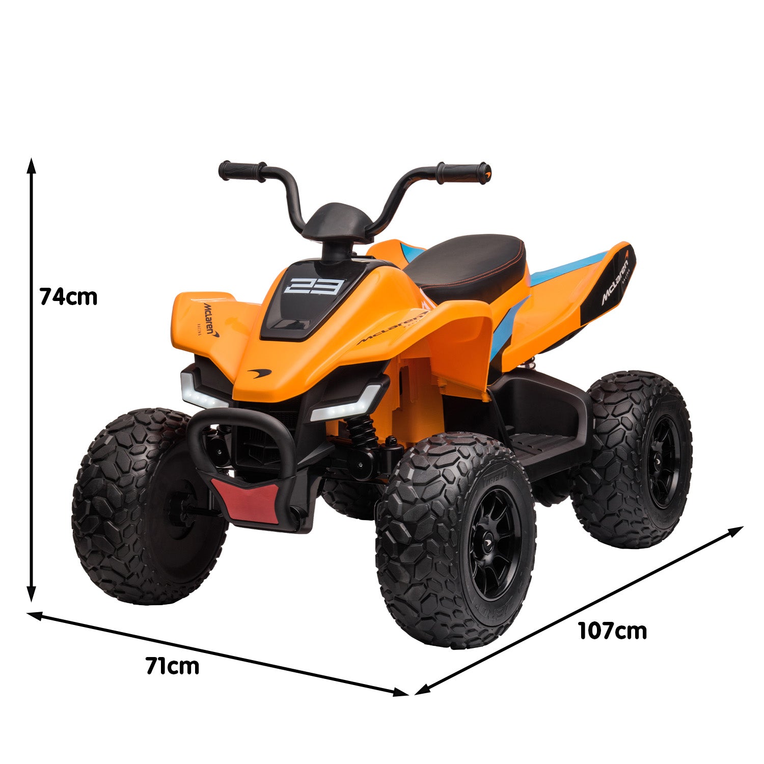 Kahuna Licensed MCL35 McLaren Kids Toy Ride On Electric Quad Bike - Orange Secondary image