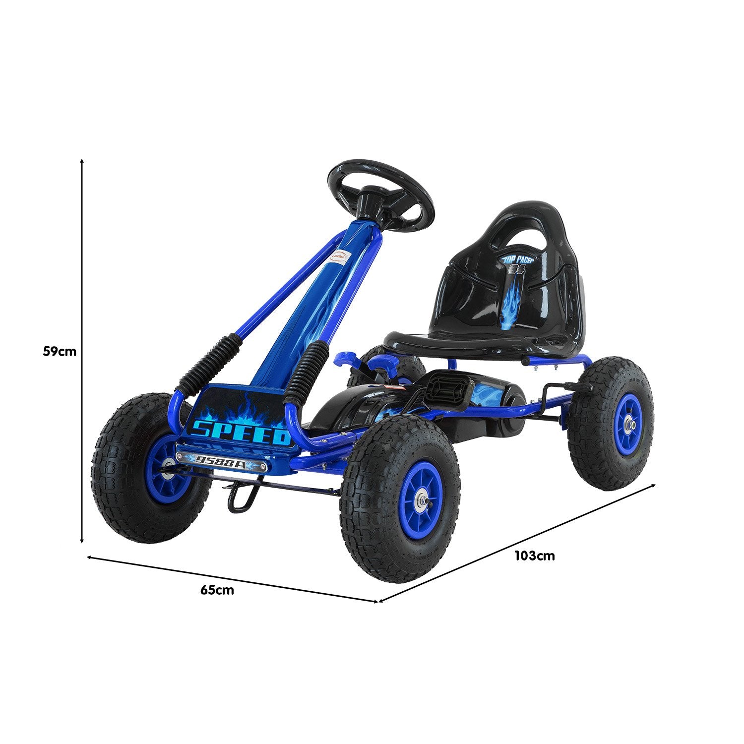 Kahuna G95 Kids Ride On Pedal Go Kart - Blue Secondary image