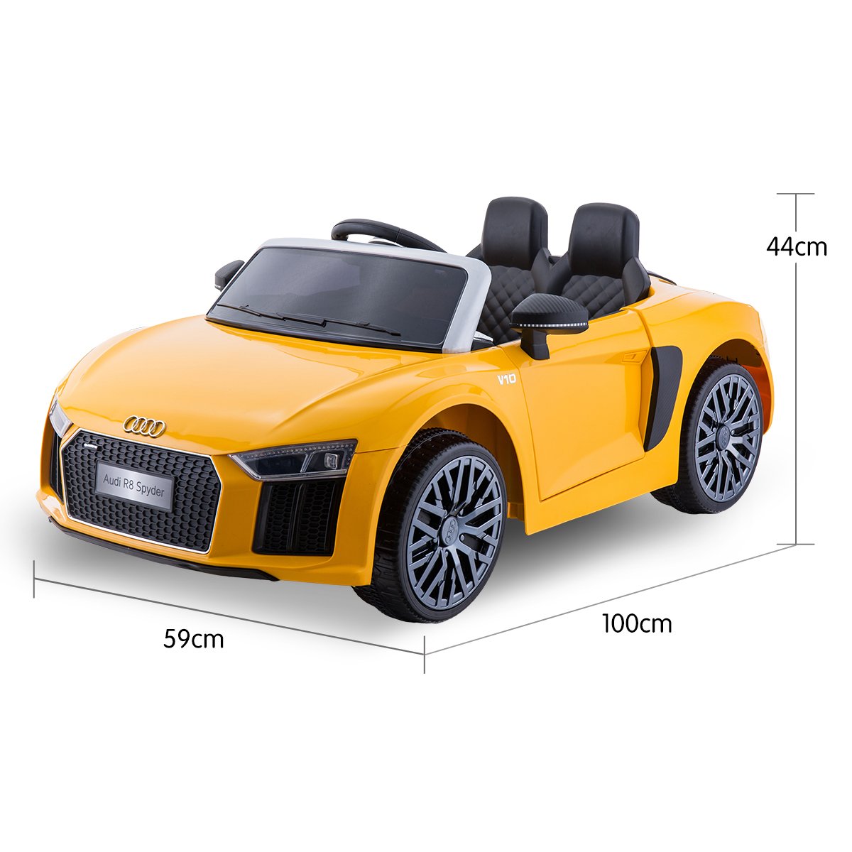 Kahuna R8 Spyder Audi Licensed Kids Electric Ride On Car Remote Control - Yellow Secondary image