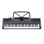 Karrera 61-key Electronic Led Keyboard 75cm Portable Piano In Black With Microphone Input, Headphone Output, 255 Timbres & Rhythms
