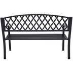 Wallaroo Steel Outdoor Garden Bench - Diamond