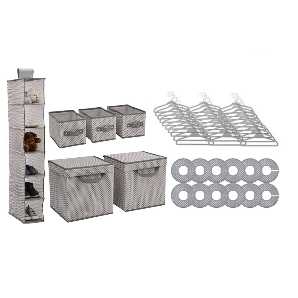 Delta Children 48 Piece Nursery Storage Set Cool Grey Main image