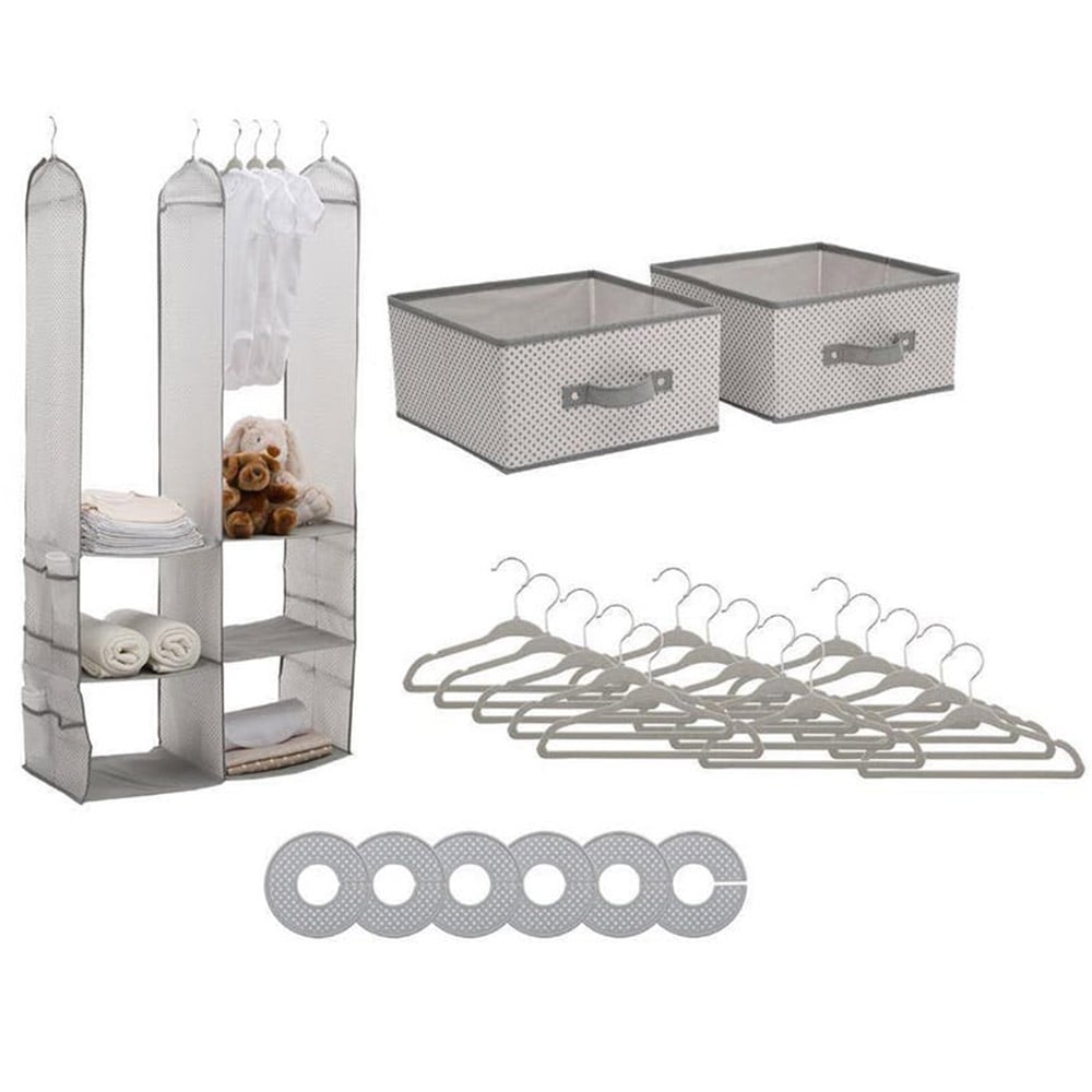 Delta Children 24 Piece Nursery Storage Set - Cool Grey Cool Grey Secondary image