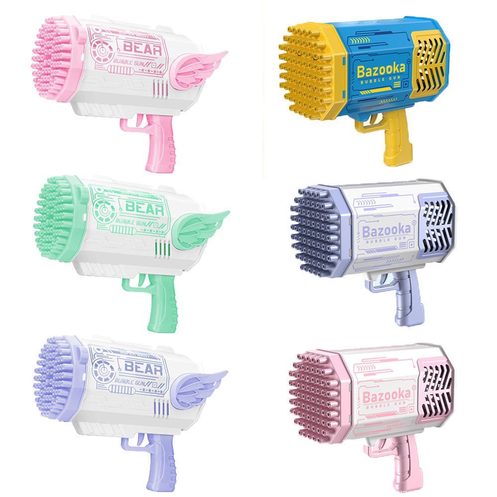 Electric Bubble Gun Machine Soap Bubbles Kids Adults Summer Outdoor Playtime Toy Blue Secondary image