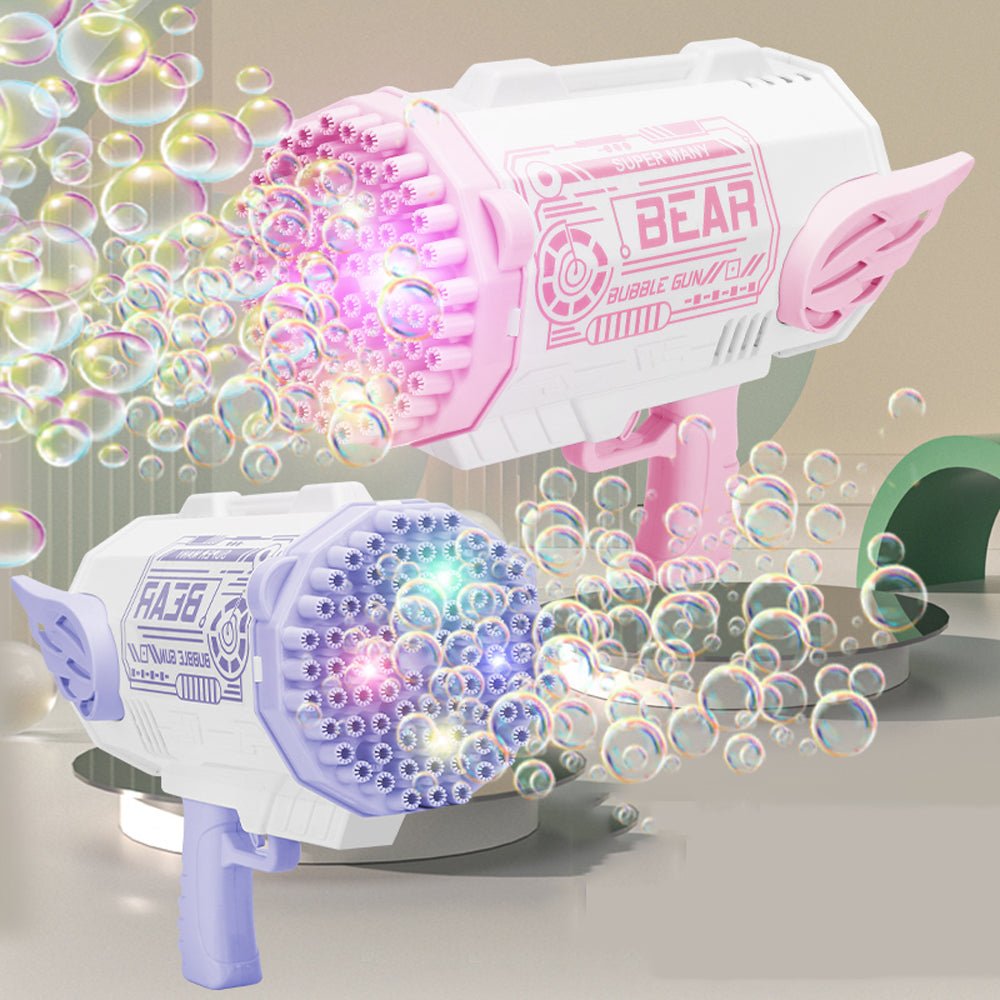 Electric Bubble Gun Machine Soap Bubbles Kids Adults Summer Outdoor Playtime Toy Purple Secondary image