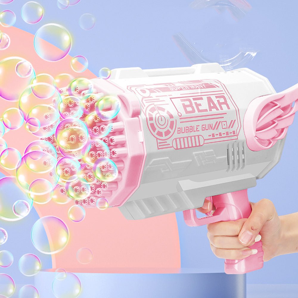 Electric Bubble Gun Machine Soap Bubbles Kids Adults Summer Outdoor Playtime Toy Green Secondary image