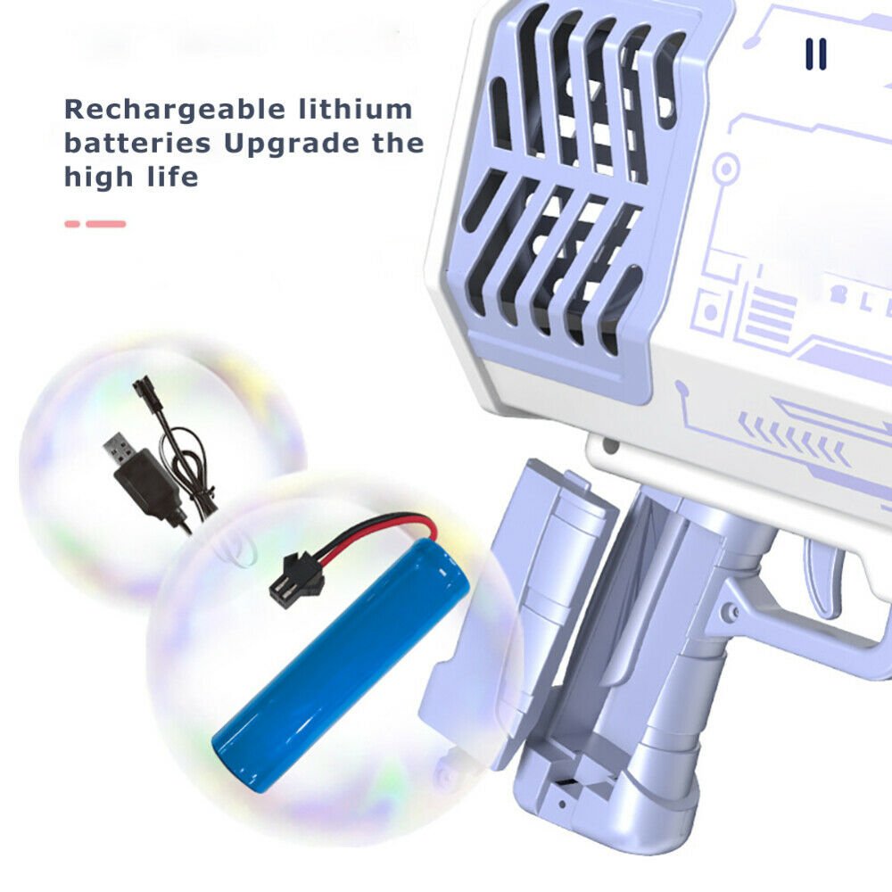 Electric Bubble Gun Machine Soap Bubbles Kids Adults Summer Outdoor Playtime Toy Secondary image