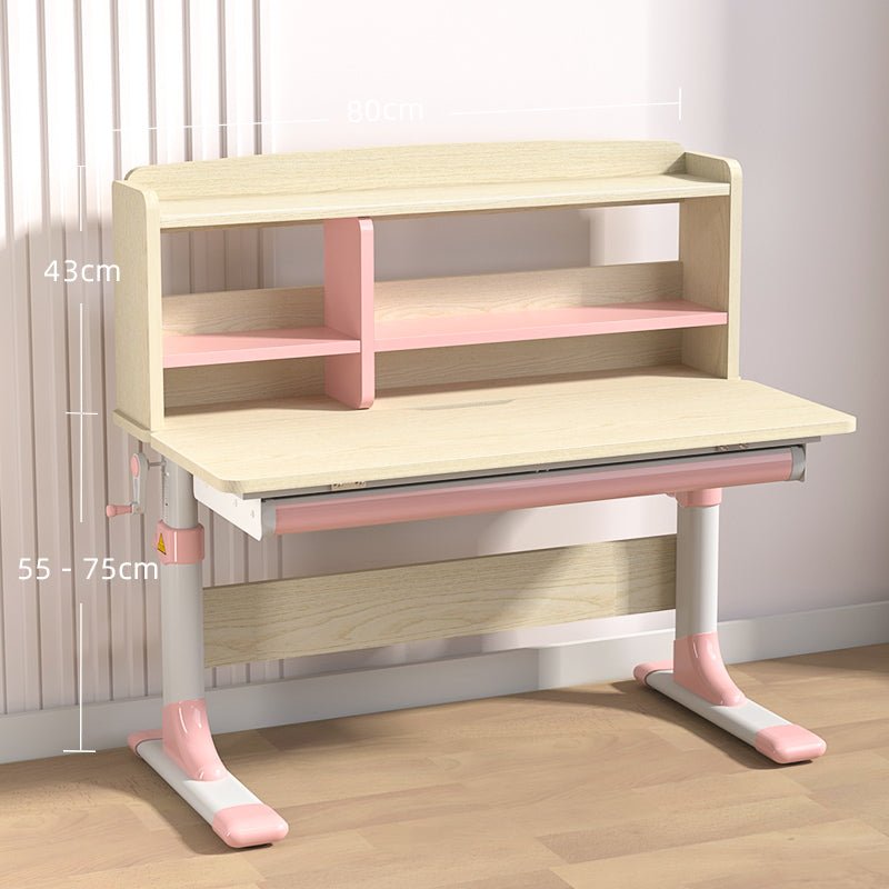 Height Adjustable Children Kids Ergonomic Study Desk 80cm Pink AU Secondary image