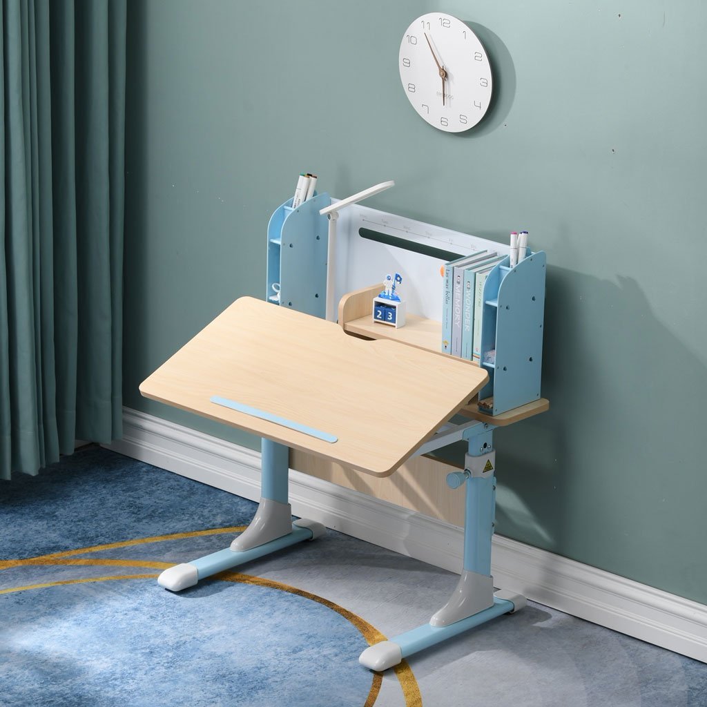 80cm Height Adjustable Children Kids Ergonomic Study Desk Only Blue Main image