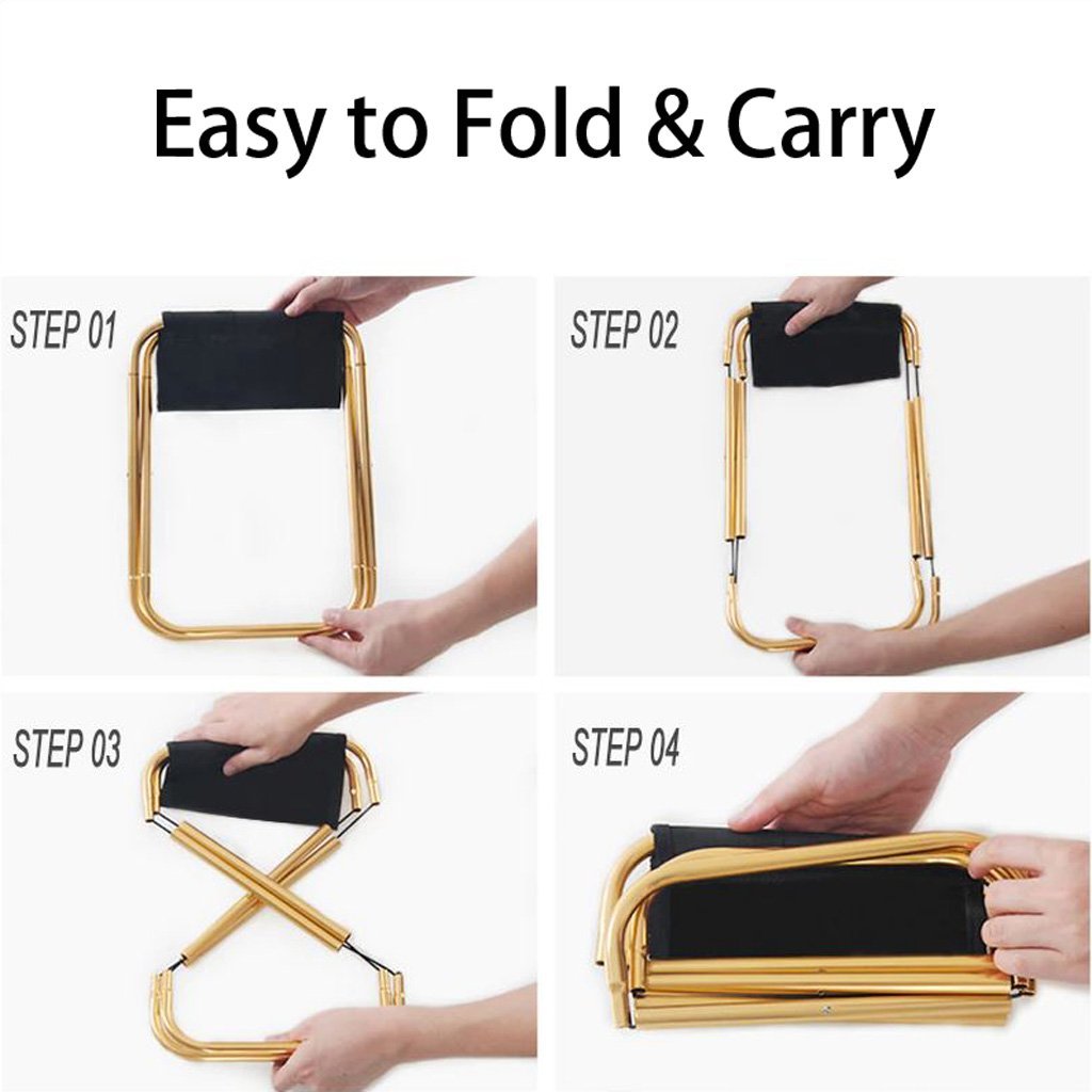 Aluminum Camping Stool Portable Folding Sports Travel Camp Fishing Chair Outdoor Small Secondary image
