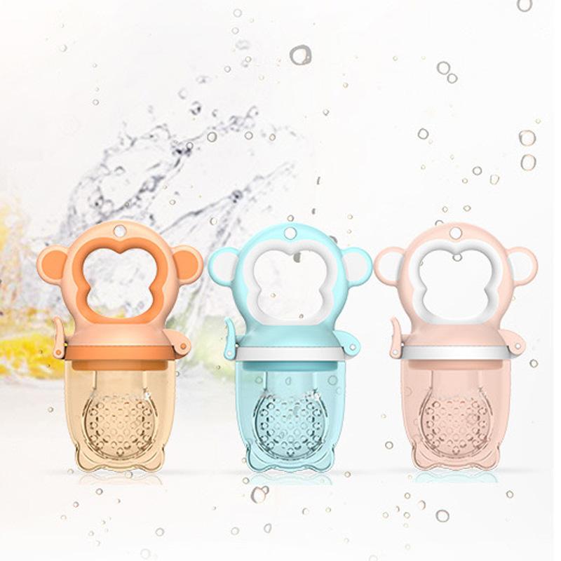 2 X Newborn Baby Food Fruit Nipple Feeder Pacifier Safety Silicone Feeding Tool Blue Secondary image