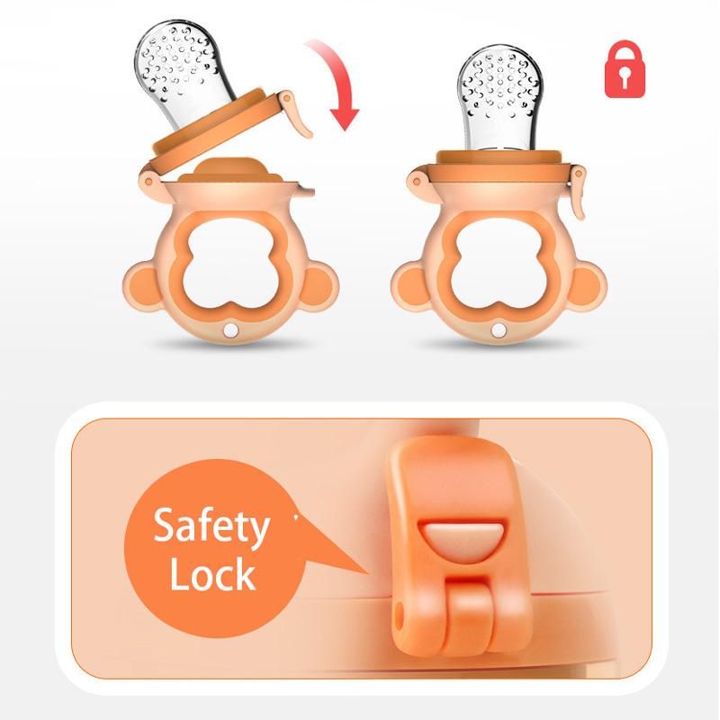 2 X Newborn Baby Food Fruit Nipple Feeder Pacifier Safety Silicone Feeding Tool Pink Secondary image