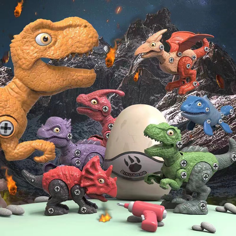 Disassemble Blocks Jurassic Dinosaurs Building Blocks Toys Battery Drill Tyrannosaurus Rex Wyvern Velociraptor Stegosaurus 3 Main image