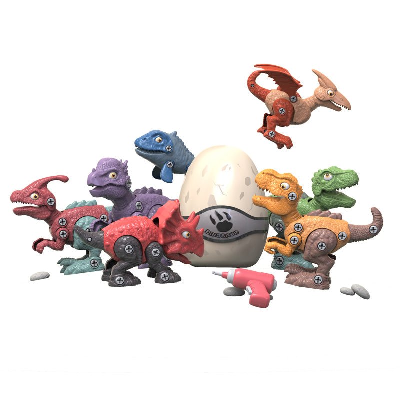 Disassemble Blocks Jurassic Dinosaurs Building Blocks Toys Battery Drill Tyrannosaurus Rex Wyvern Velociraptor Stegosaurus 7 Main image
