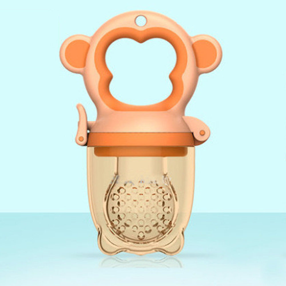 2 X Newborn Baby Food Fruit Nipple Feeder Pacifier Safety Silicone Feeding Tool Brown Large Main image
