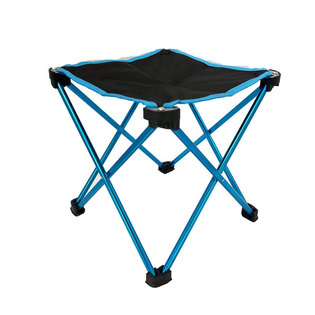 Mini Portable Outdoor Folding Stool Camping Fishing Picnic Chair Seat 80kg Blue Main image