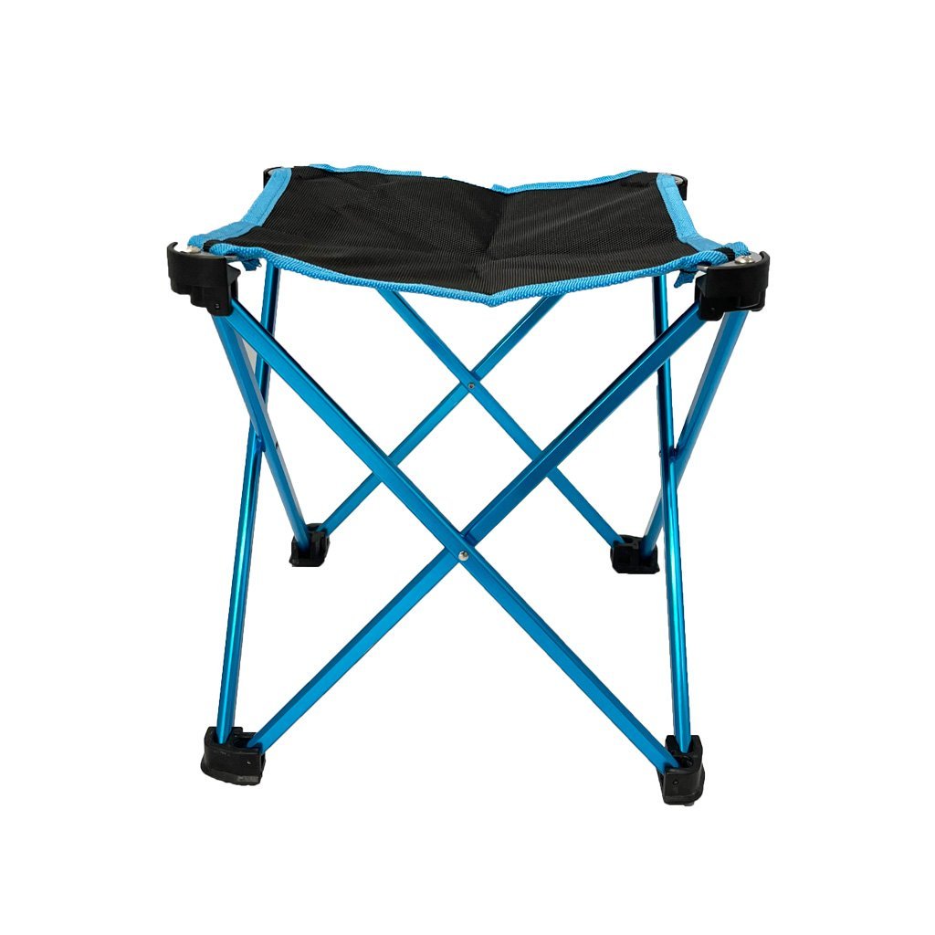 Mini Portable Outdoor Folding Stool Camping Fishing Picnic Chair Seat 80kg Blue Secondary image