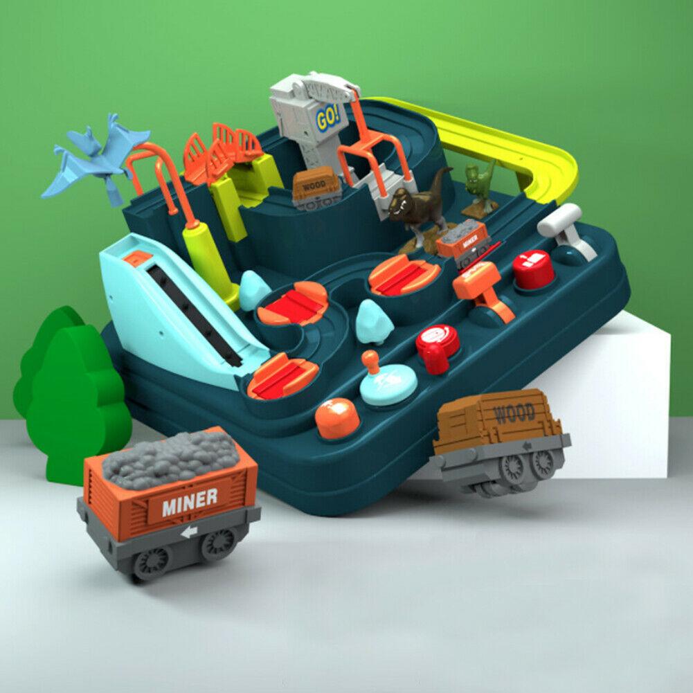 Dinosaur Track Car Adventure Toy Pull Back Christmas Gift Elevator Educational Toys Secondary image