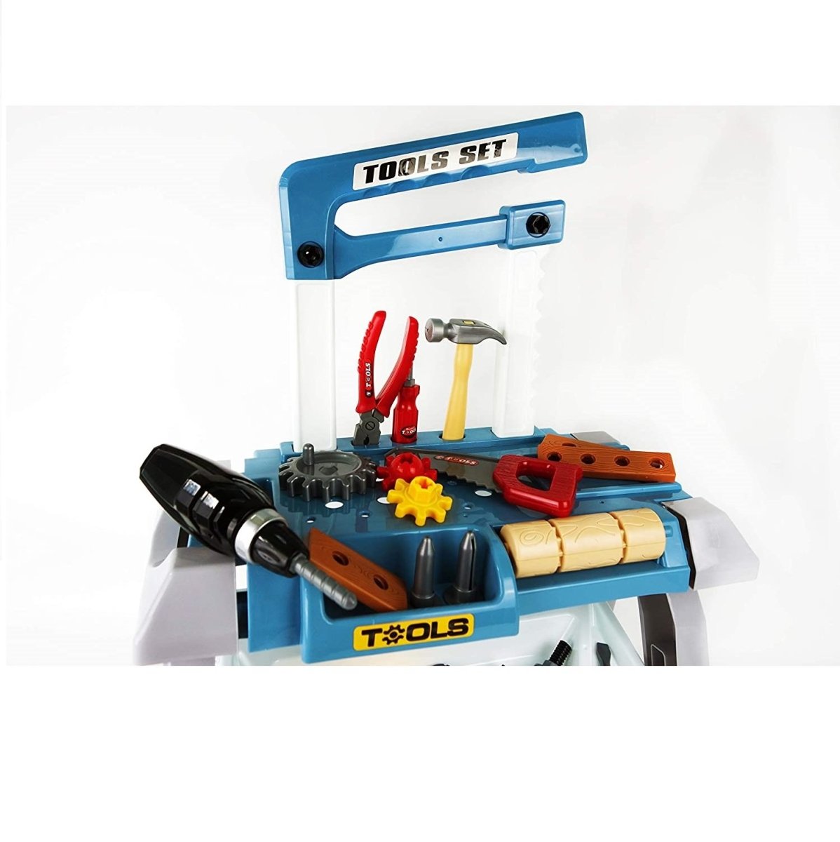 43pcs DIY Toy Power Workbench, Kids Power Tool Bench Construction Set with Tools and Electric Drill Secondary image