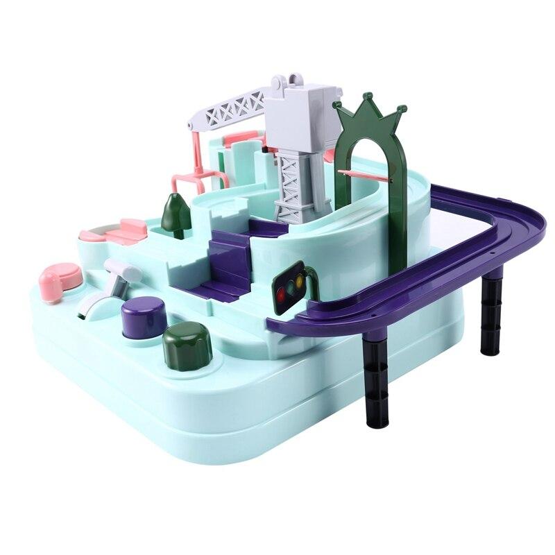 Rail Car Train Track Toys for Kids Boys Girls Xmas Gifts Racing Cars Mechanical Adventure Brain Table Game Secondary image
