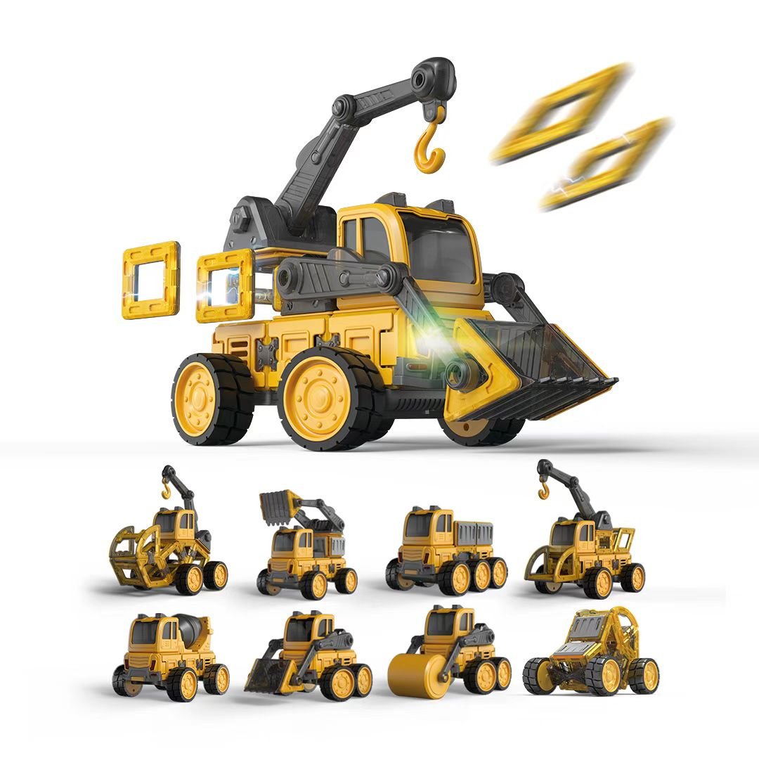 DanBaoLe Programming Magnetic Truck DIY Assembly Remote Control Eneineering Vehicle Christmas Gift Main image