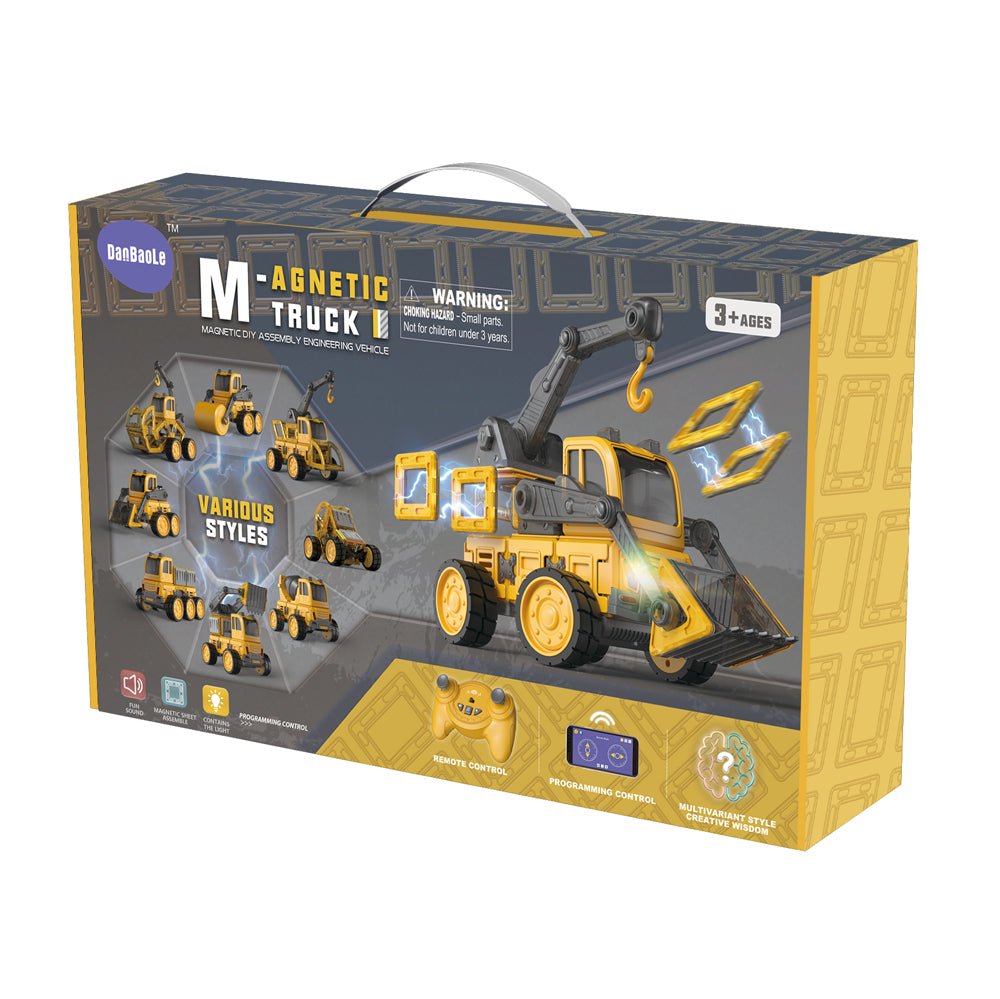 DanBaoLe Programming Magnetic Truck DIY Assembly Remote Control Eneineering Vehicle Christmas Gift Secondary image