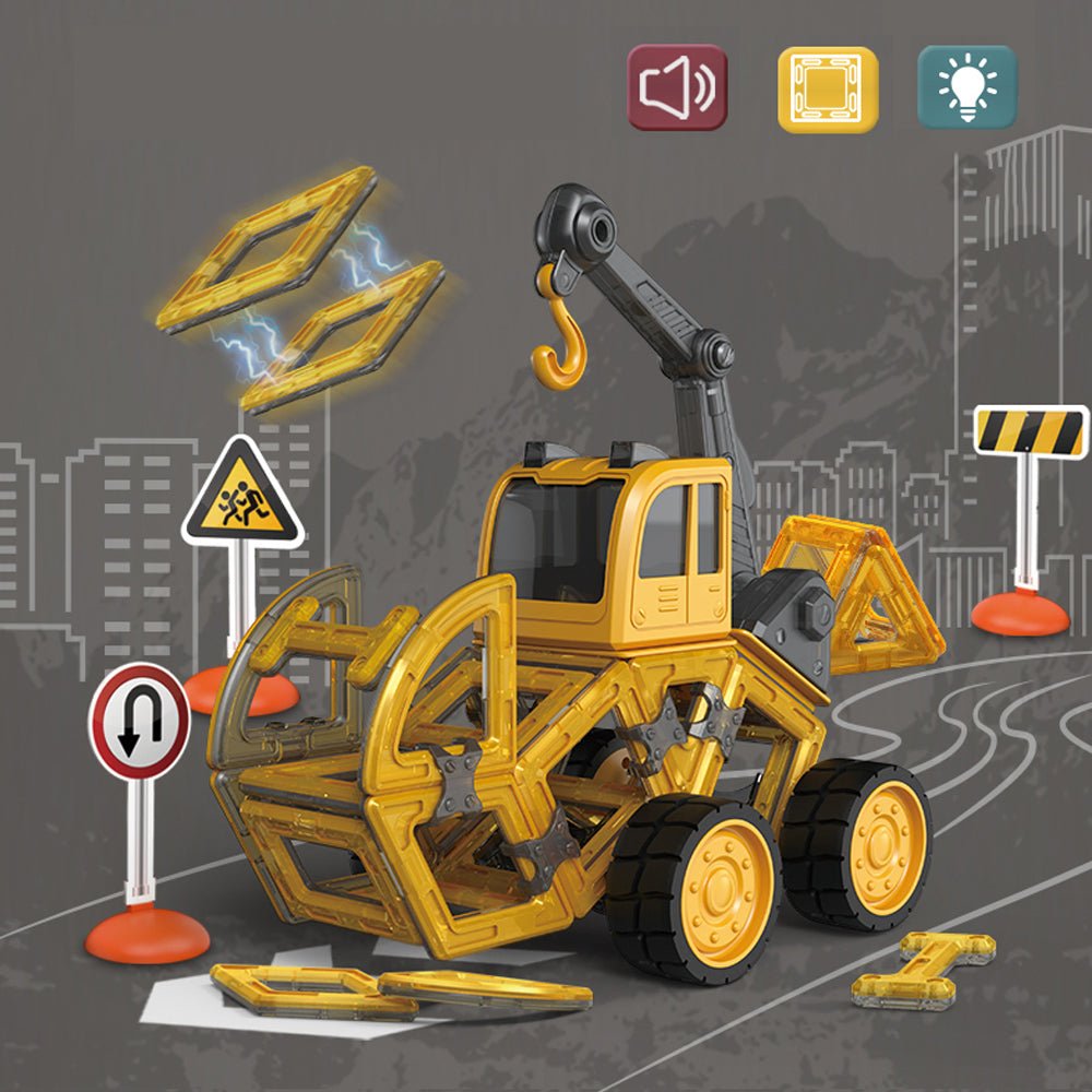DanBaoLe Magnetic Truck DIY Assembly Eneineering Vehicle with Music Lights Christmas Gift Main image