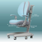 Solid Rubber Wood Height Adjustable Children Kids Ergonomic Blue Study Desk Only 120cm AU