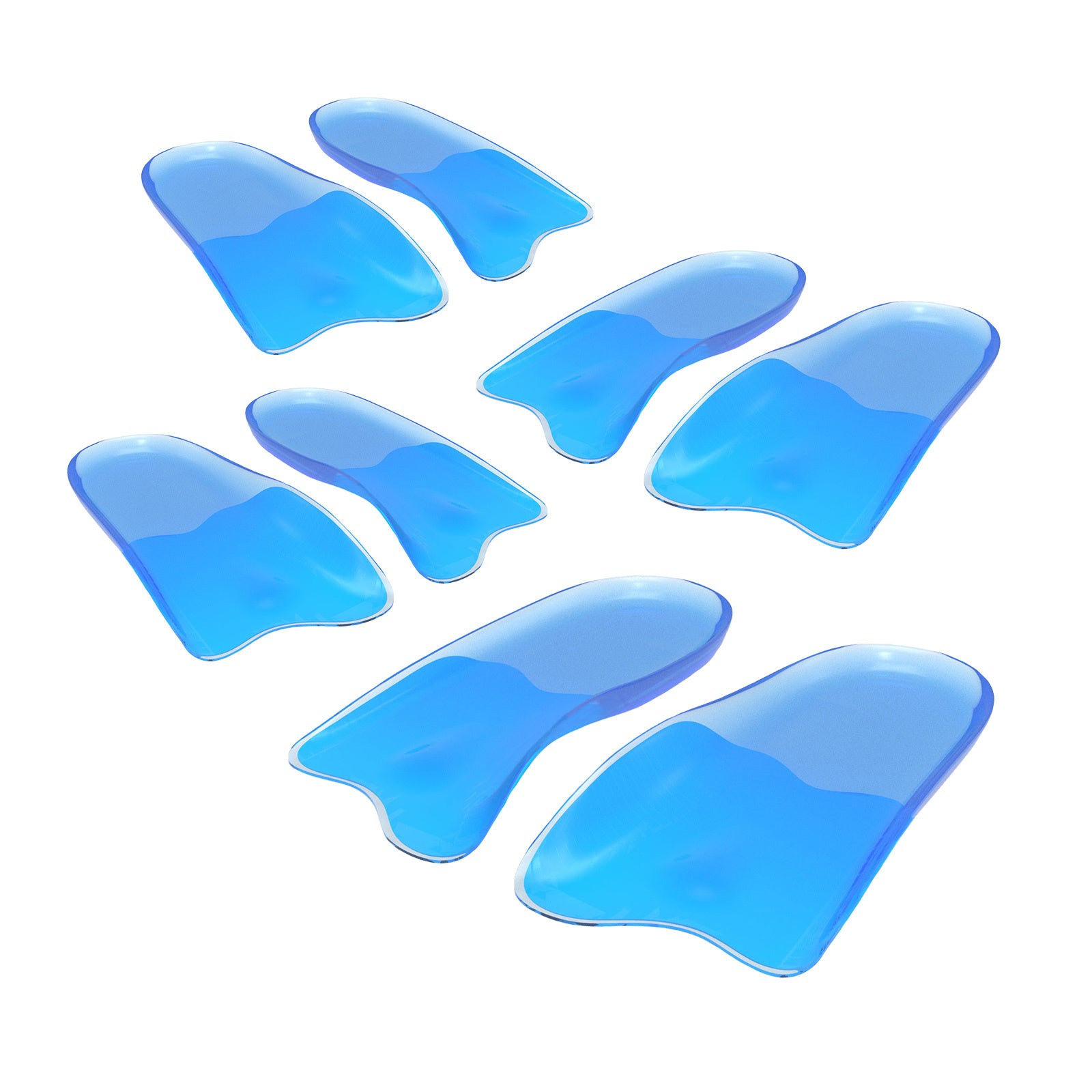 4X Pair Half Insoles Shoe Inserts M Size Gel Arch Support Foot Pad Main image
