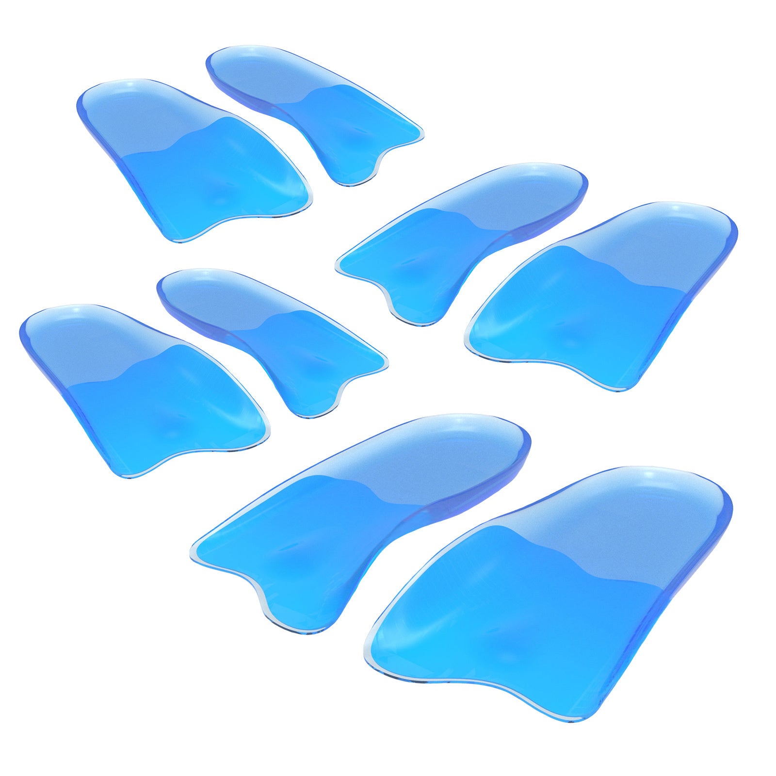 4X Pair Half Insoles Shoe Inserts S Size Gel Arch Support Foot Pad Main image