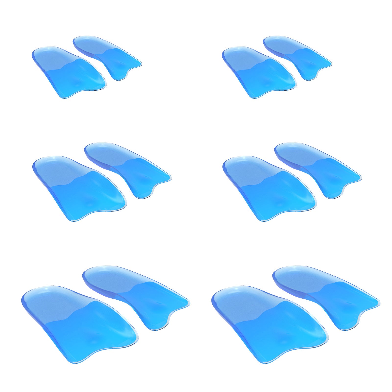 2X Set Half Insoles Shoe Inserts 3-Size Combo Gel Arch Support Foot Pad Main image