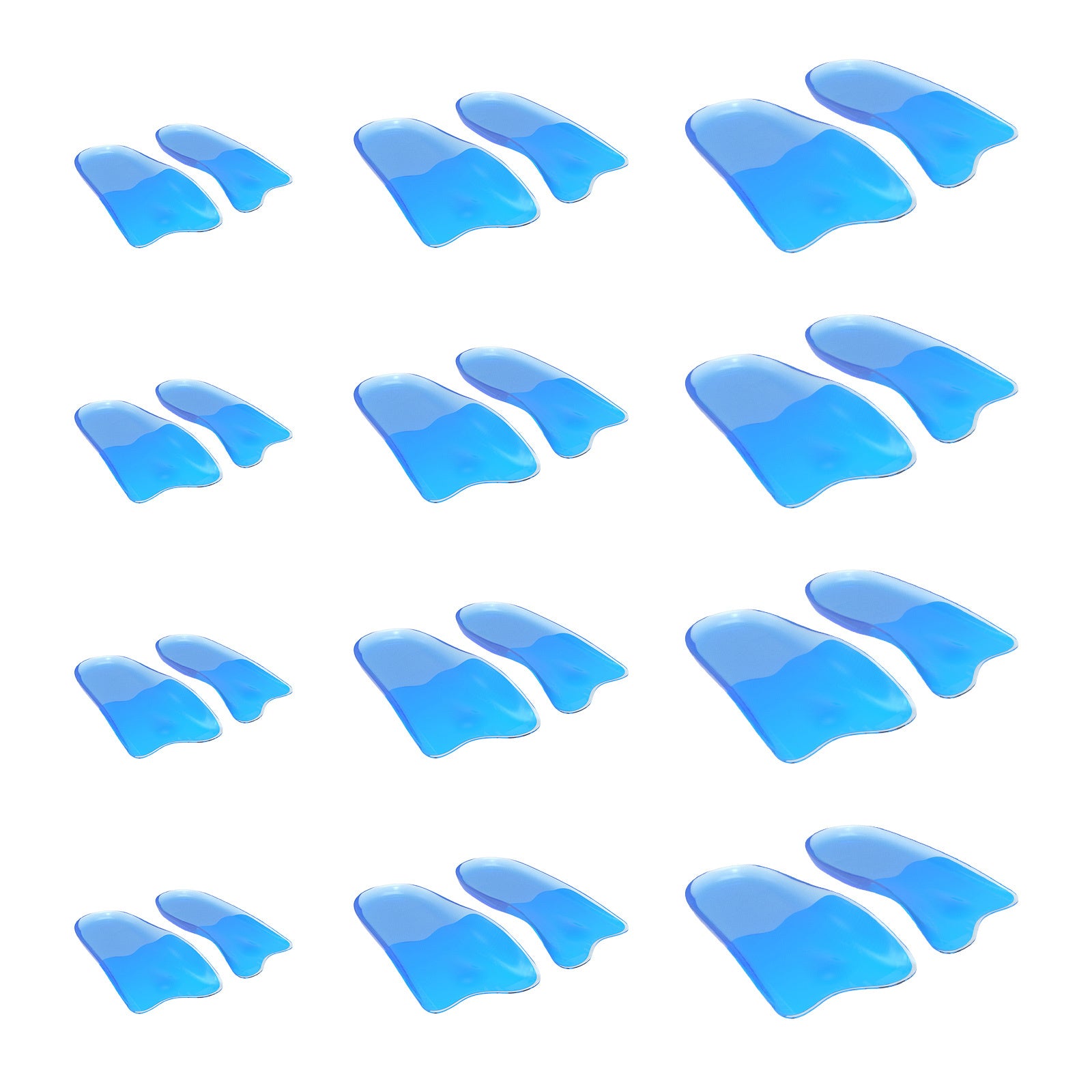 4X Set Half Insoles Shoe Inserts 3-Size Combo Gel Arch Support Foot Pad Main image