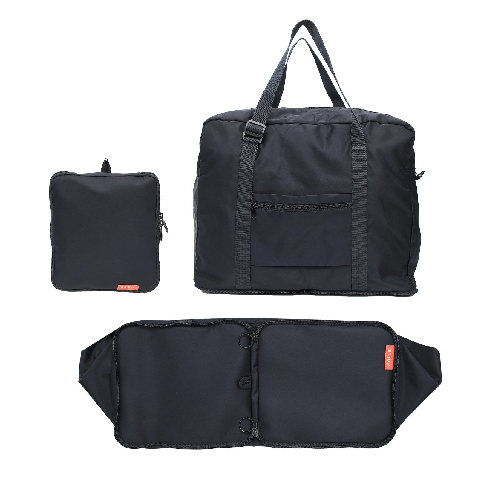 Shopper Bag Travel Duffle Bag Foldable Laptop Luggage Nylon KO-BOSTON NAVY Main image