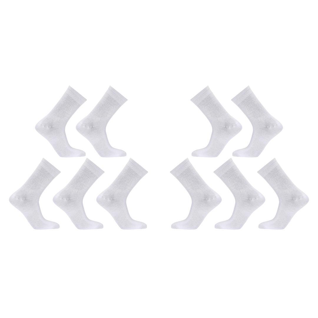 10X Rexy 3D Seamless Crew Socks Large Slim Breathable WHITE Main image