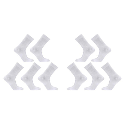 10X Rexy 3D Seamless Crew Socks Medium Slim Breathable WHITE