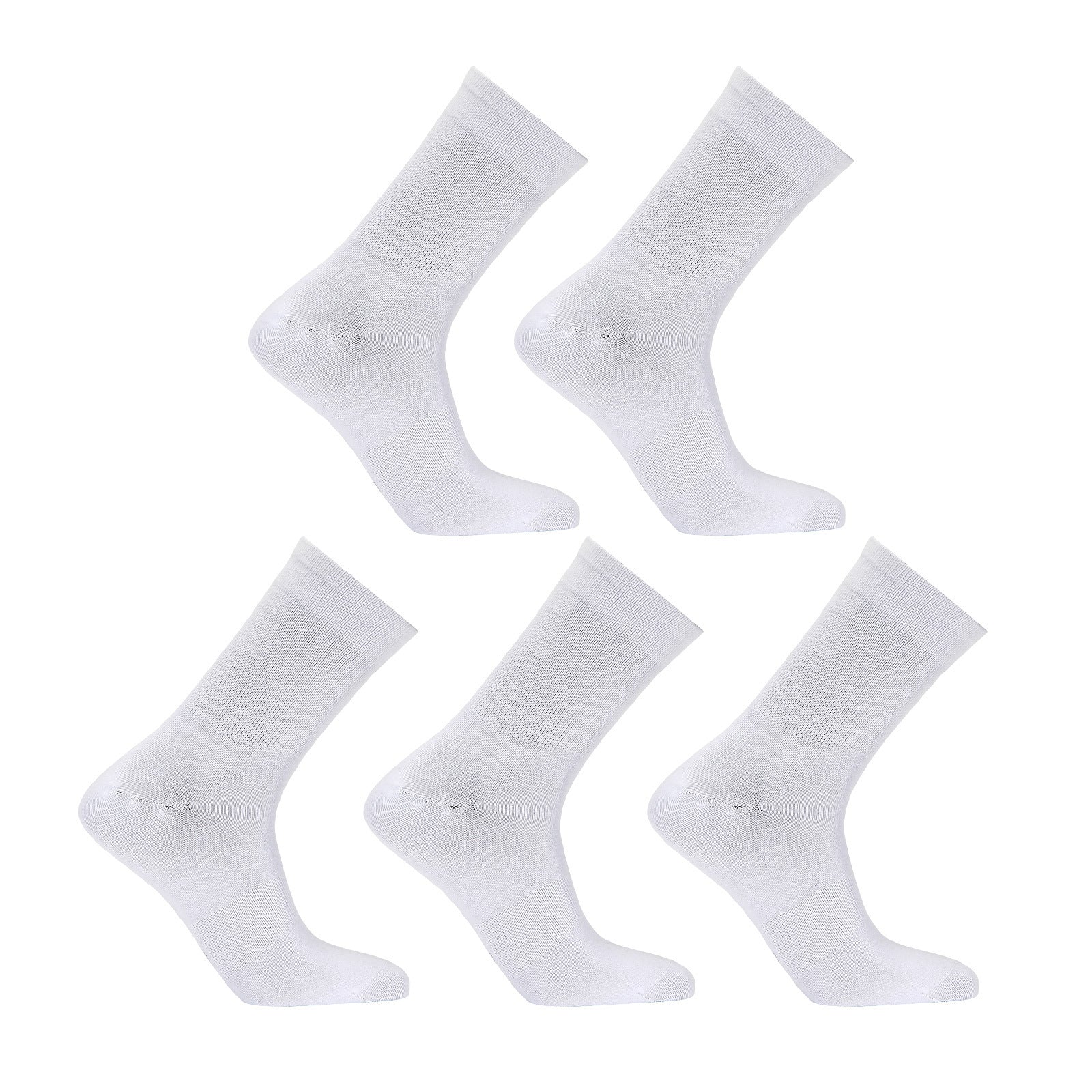 5X Rexy 3D Seamless Crew Socks Medium Slim Breathable WHITE Main image