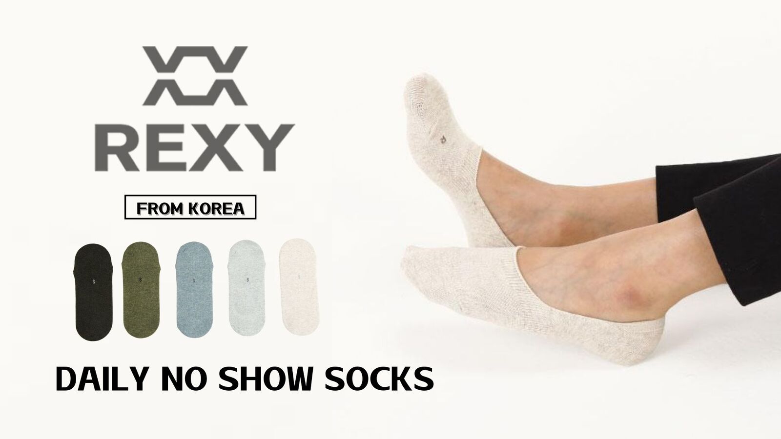 10X Rexy Daily No Show Ankle Socks Large Non-Slip Breathable MULTI COLOUR Secondary image