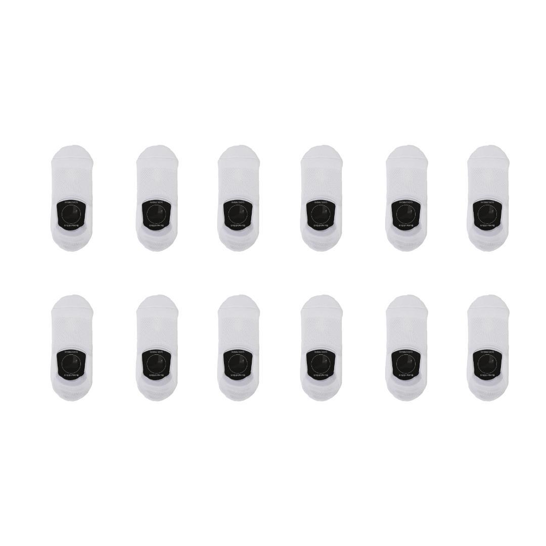 12X Rexy Cushion No Show Ankle Socks Medium Non-Slip Breathable WHITE Main image